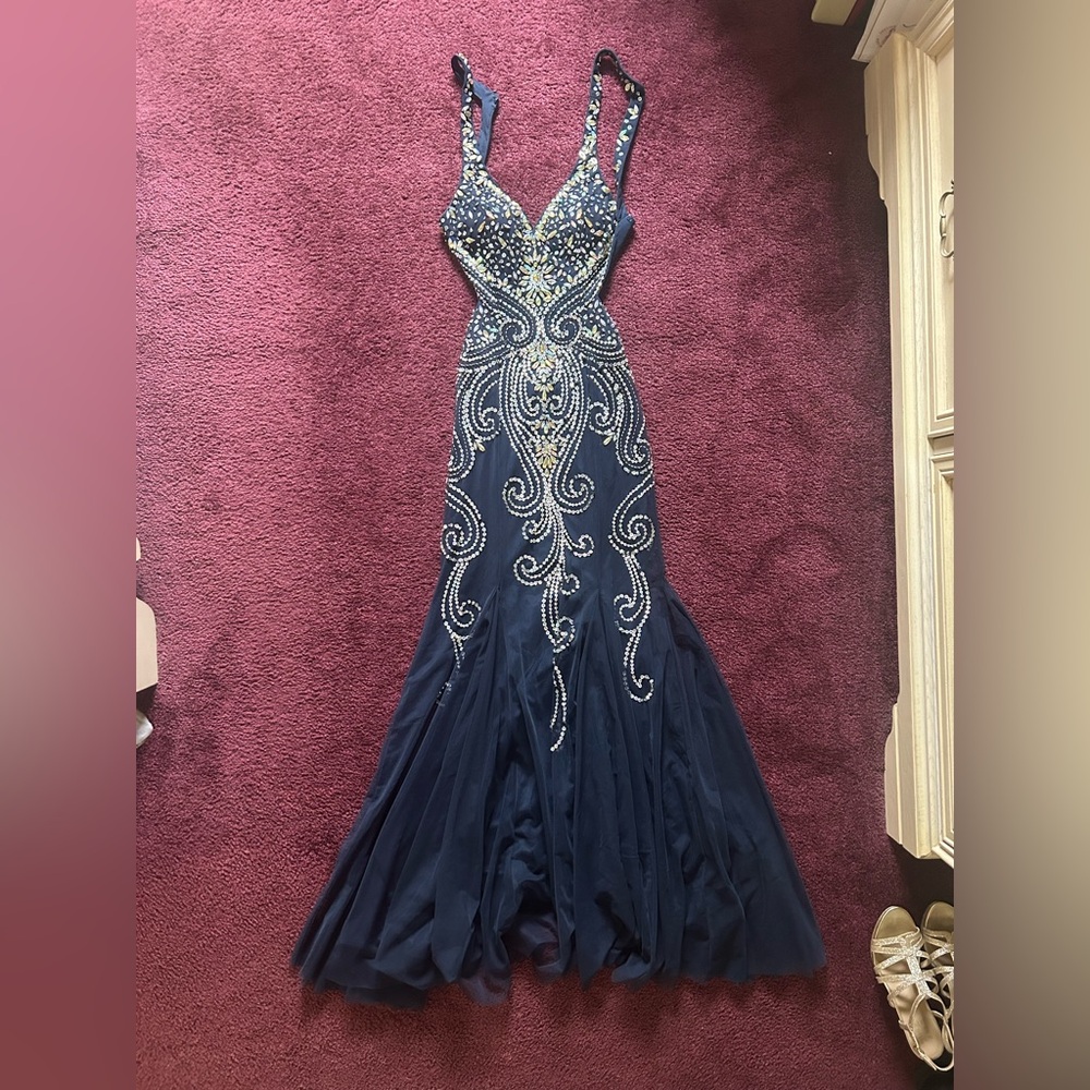 Navy Blue sparkly prom dress!!